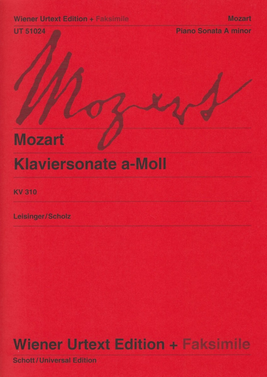 Klaviersonate in a-moll, KV 300d (310) mit Faksimilie Ausgabe
